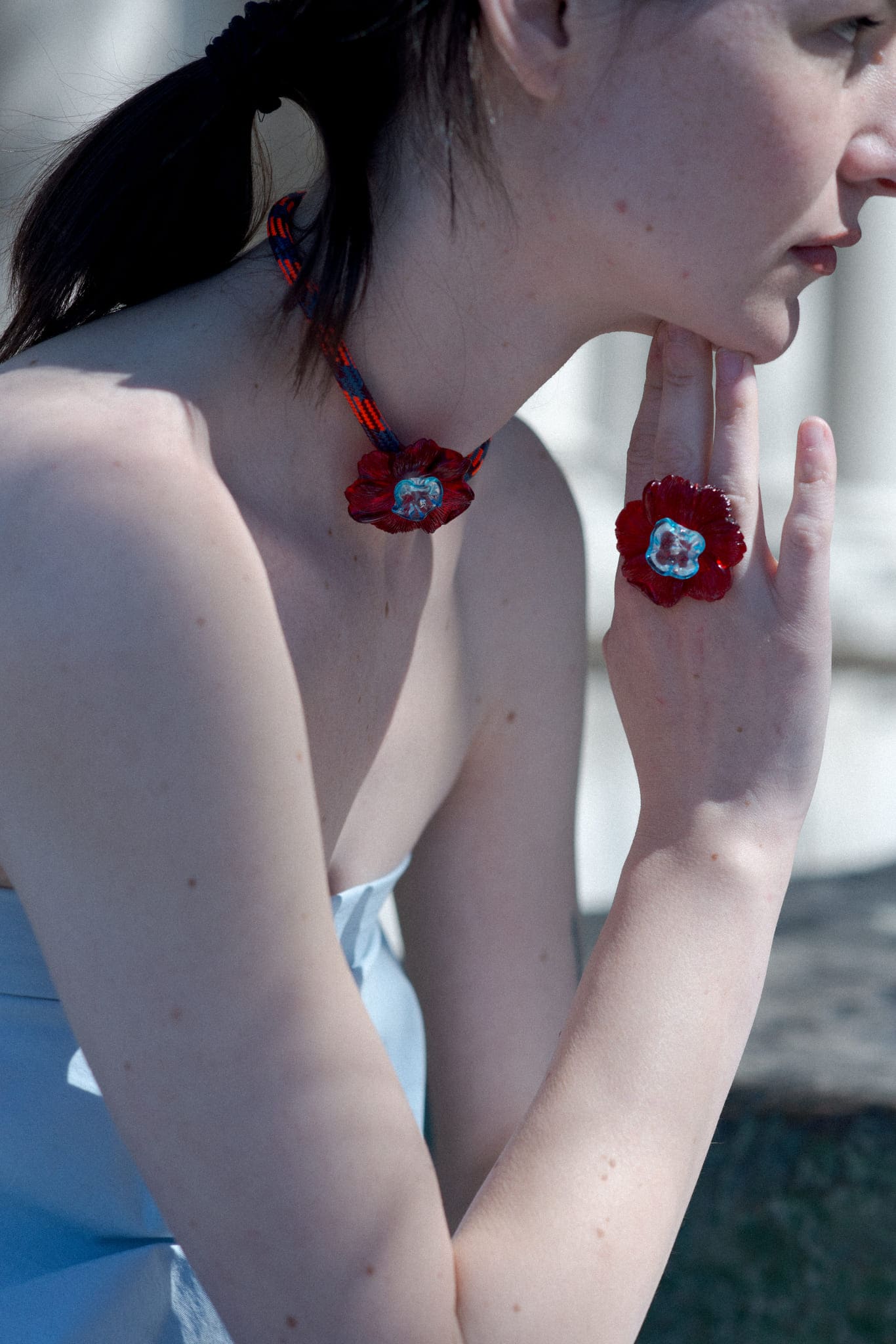 Camelia Tangerine Necklace