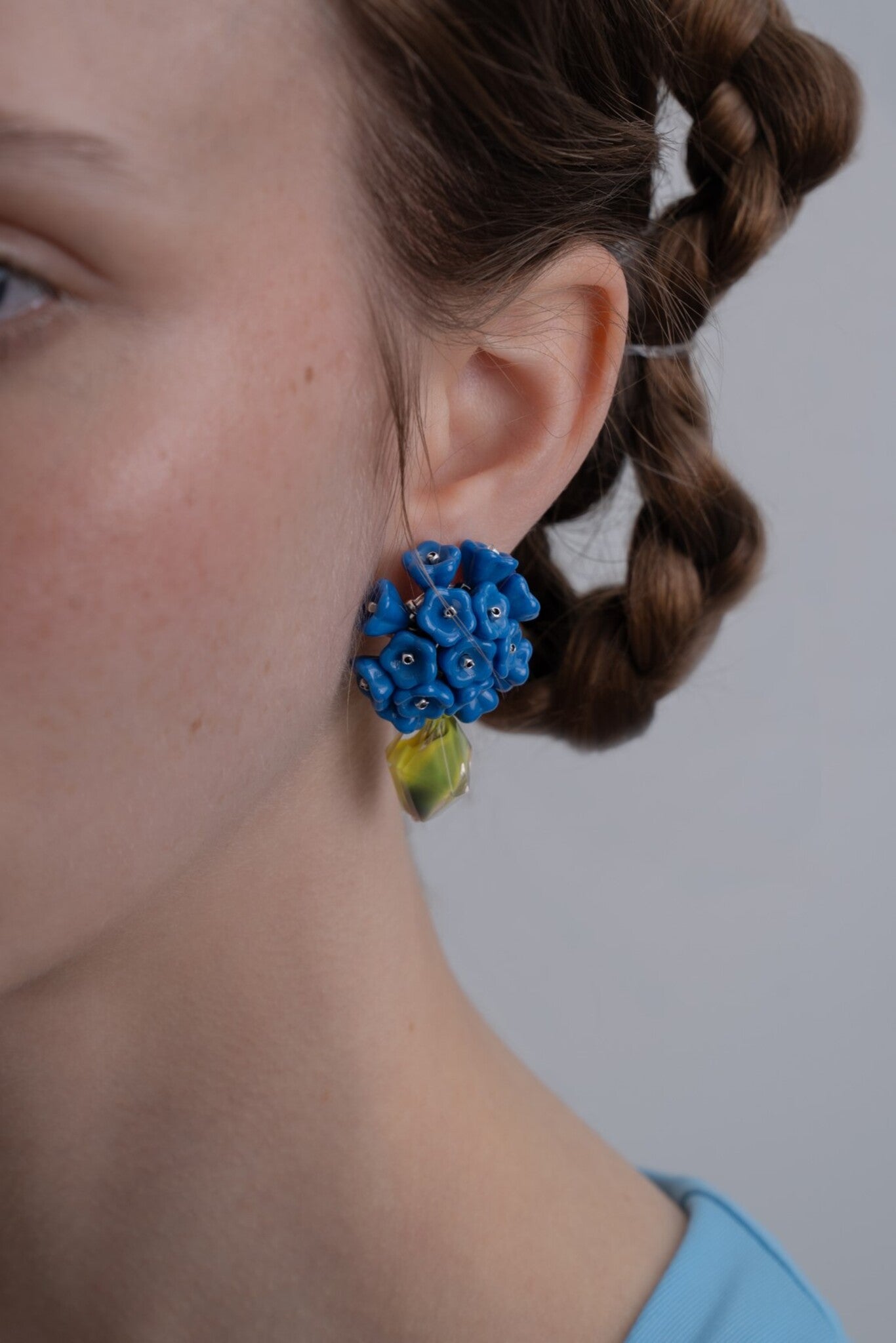 Blooming Vintage Blue Earrings