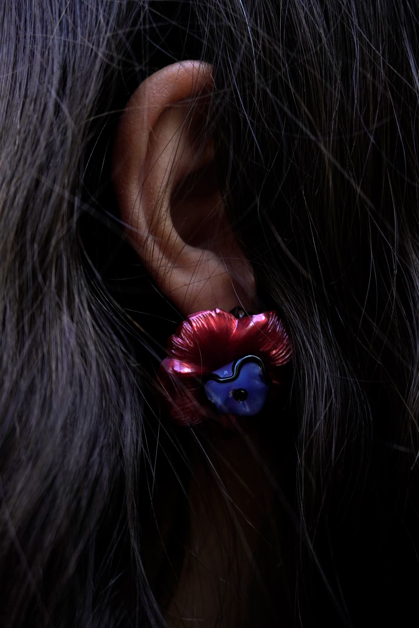 Camelia Rouge Petite Earrings
