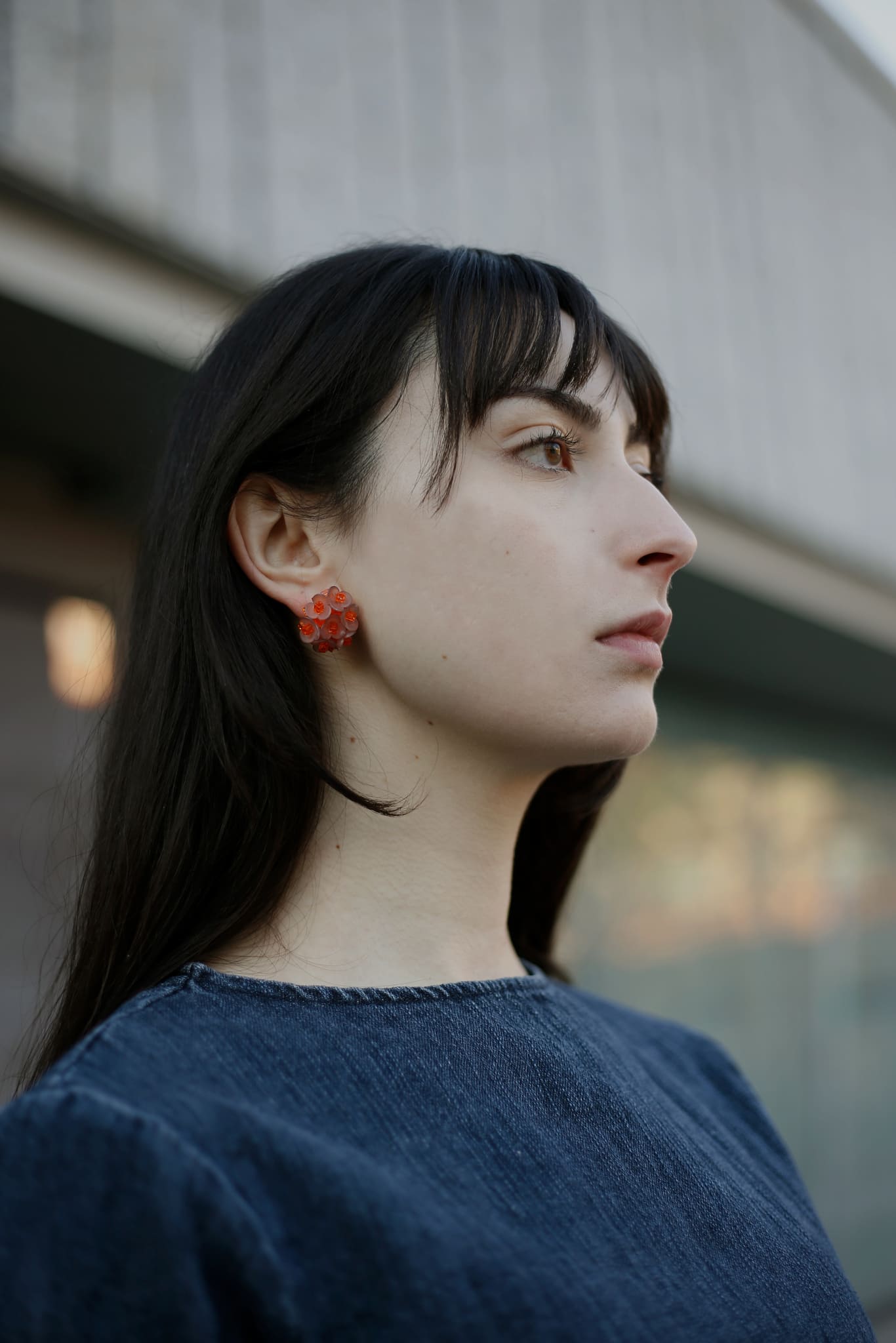 Sakura Simple Tangerine Earrings