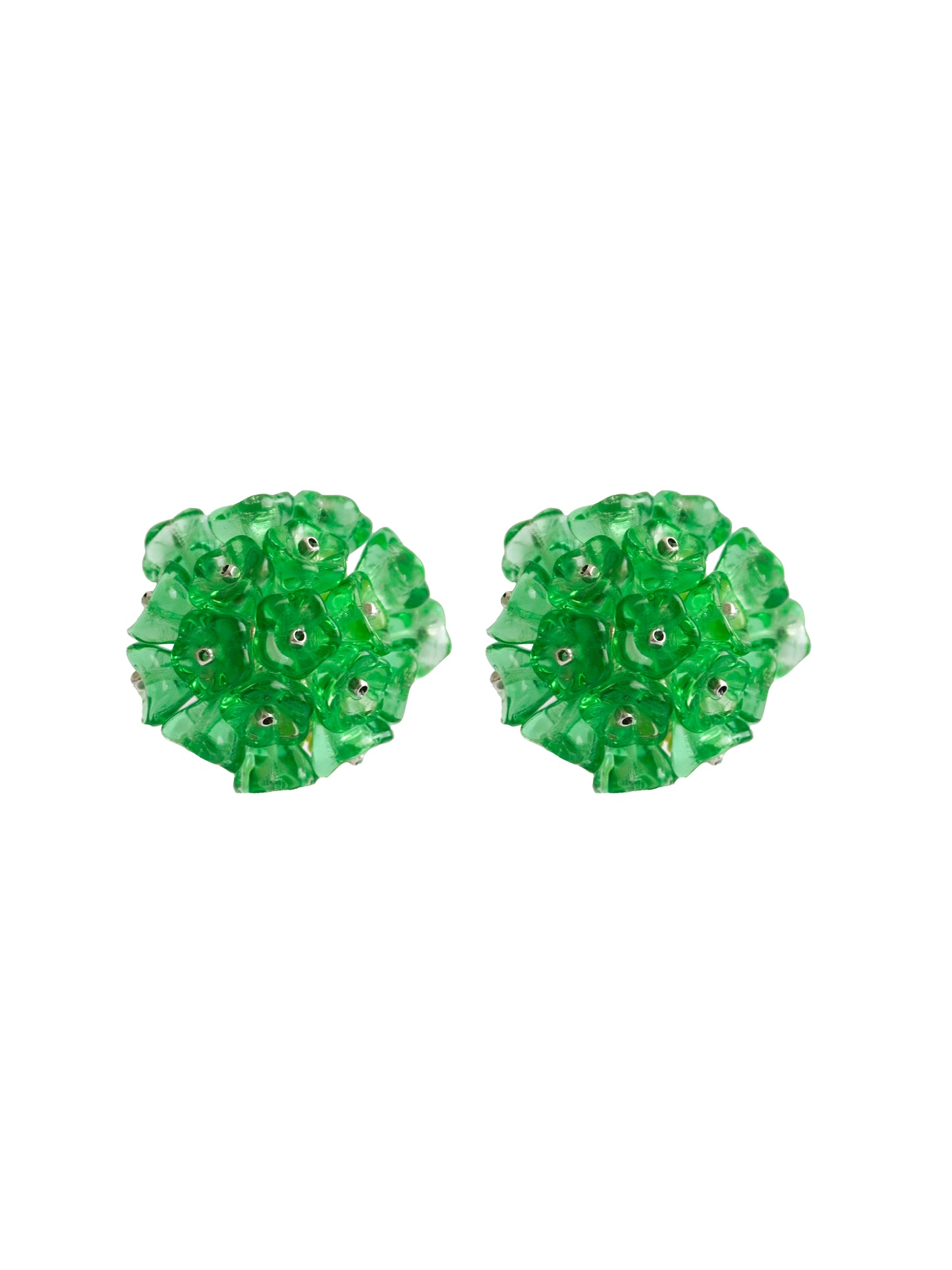 Green Blooming Earrings