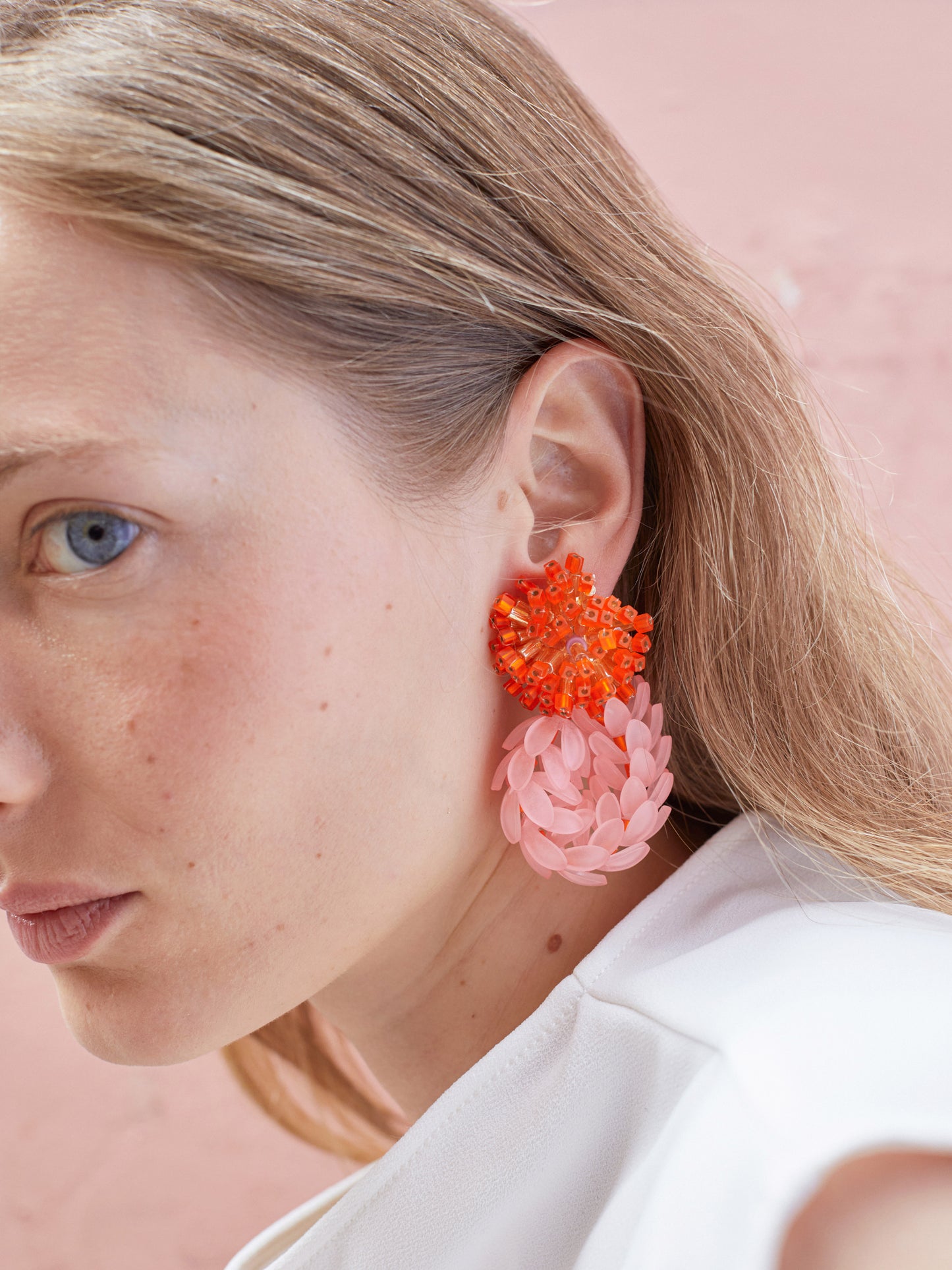 Alkekengi pink earrings