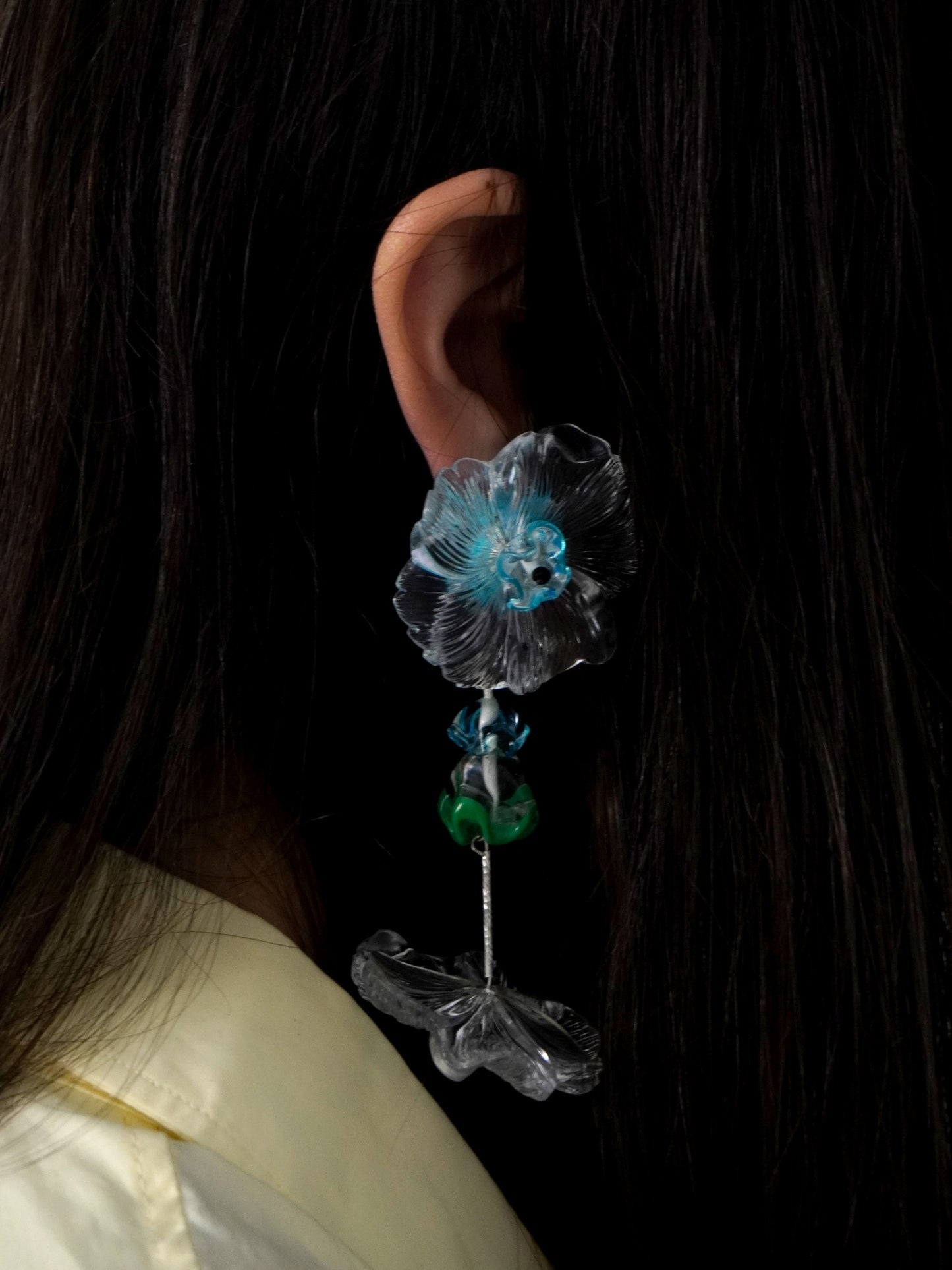 Lady of the Camelias Crystal Earring