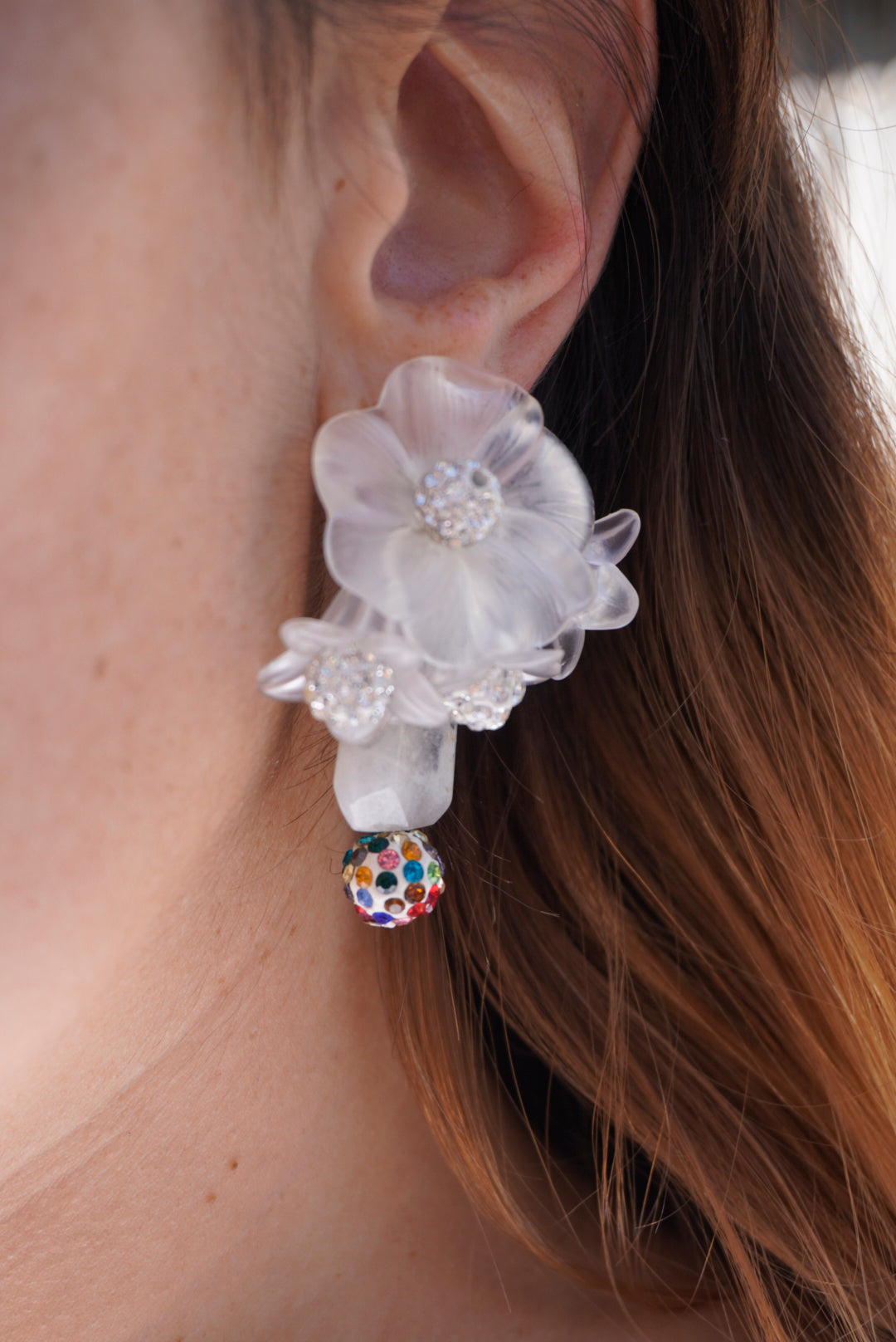 Rafflesia Off White earrings