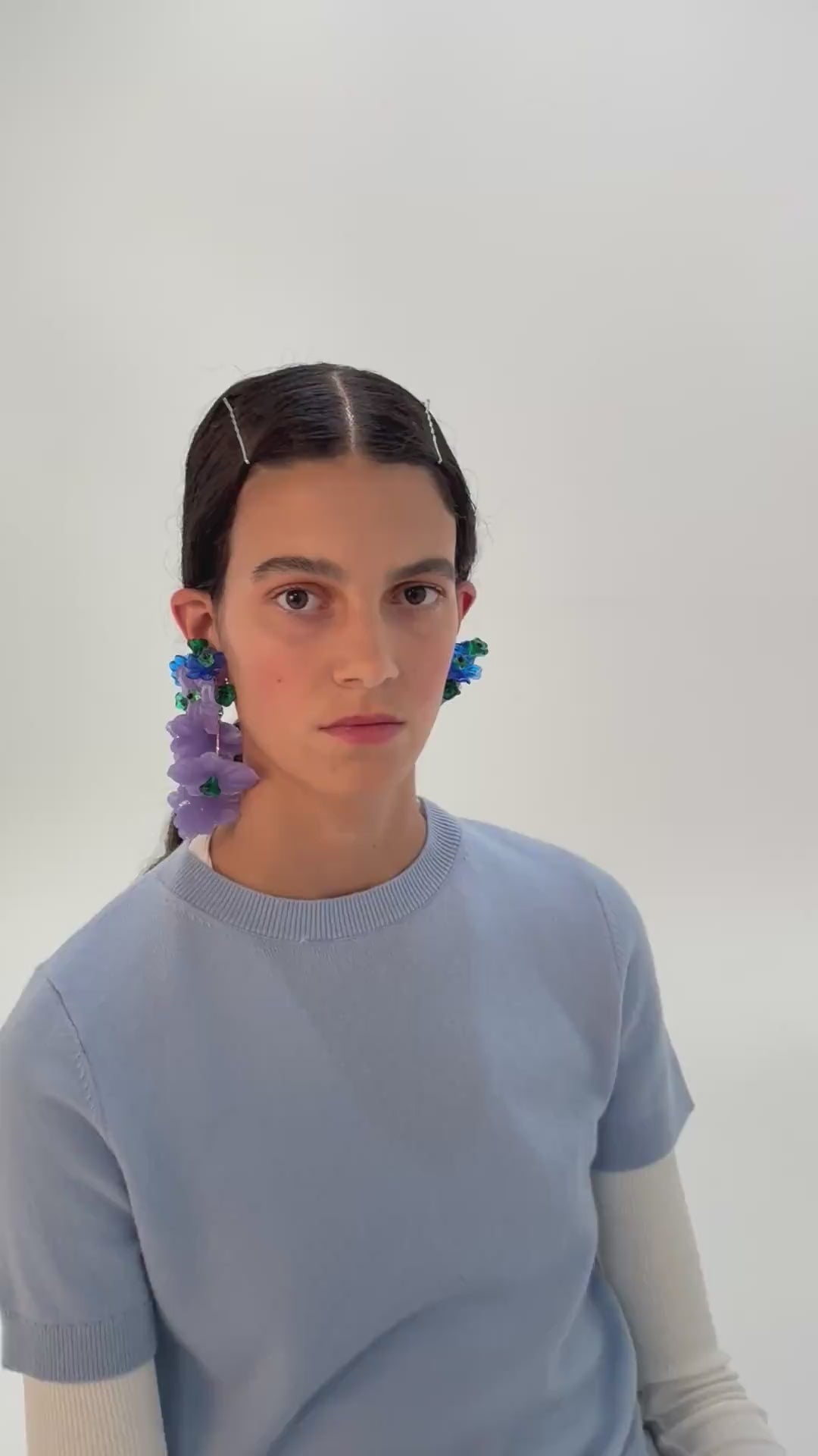 Iris Simple Lilac Earrings