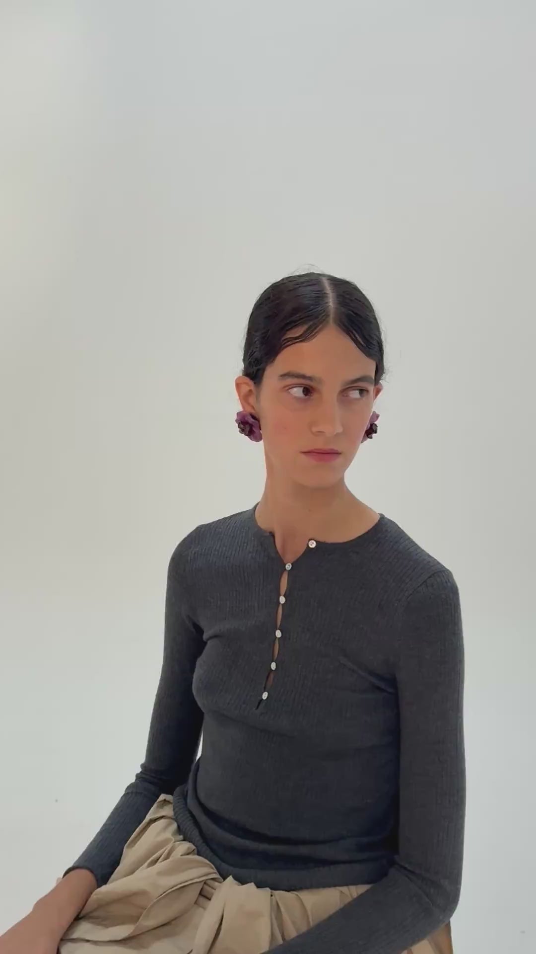 Camelia Purple Earrings