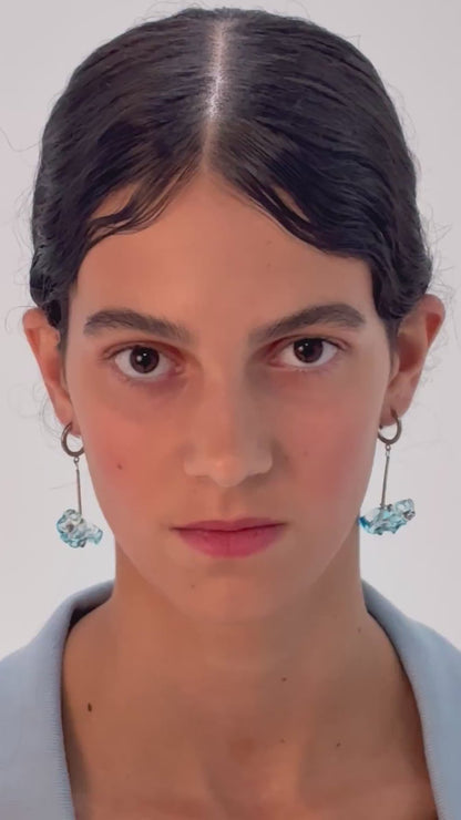 Camelia Turquoise Hoops