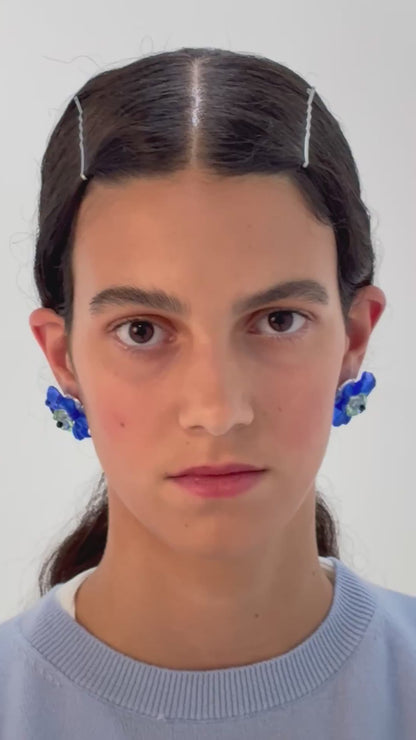 Camelia Petit Blue Earrings