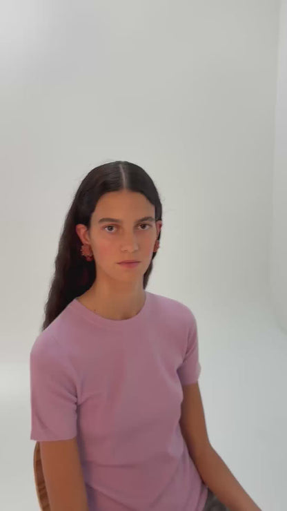 Sakura Tangerine Earrings