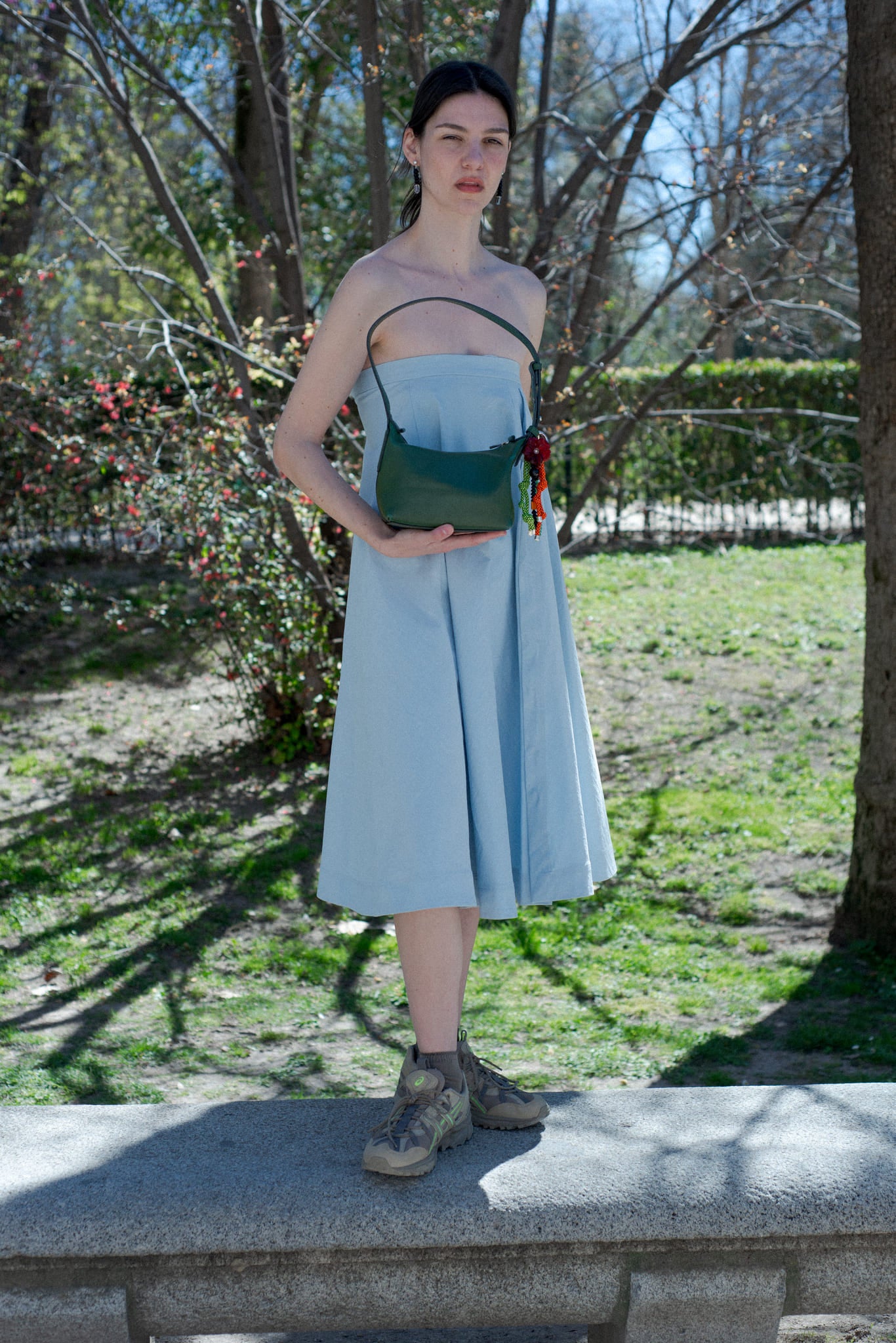 Camelia Grey Bag Charm