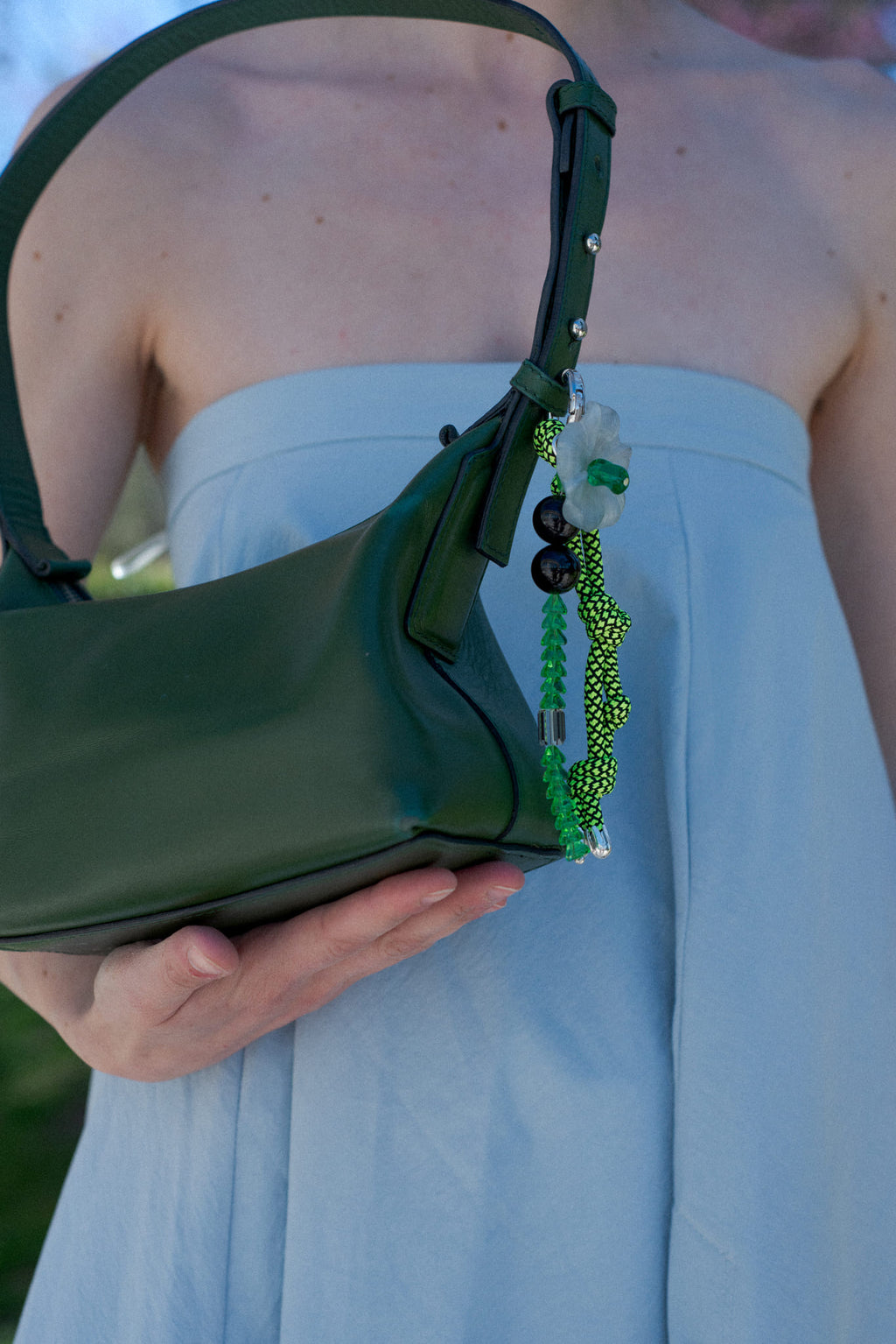 Camelia Grey Bag Charm