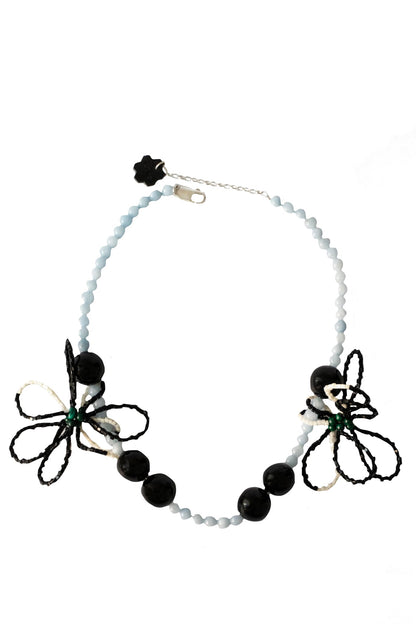 Flower Power Black & White Necklace