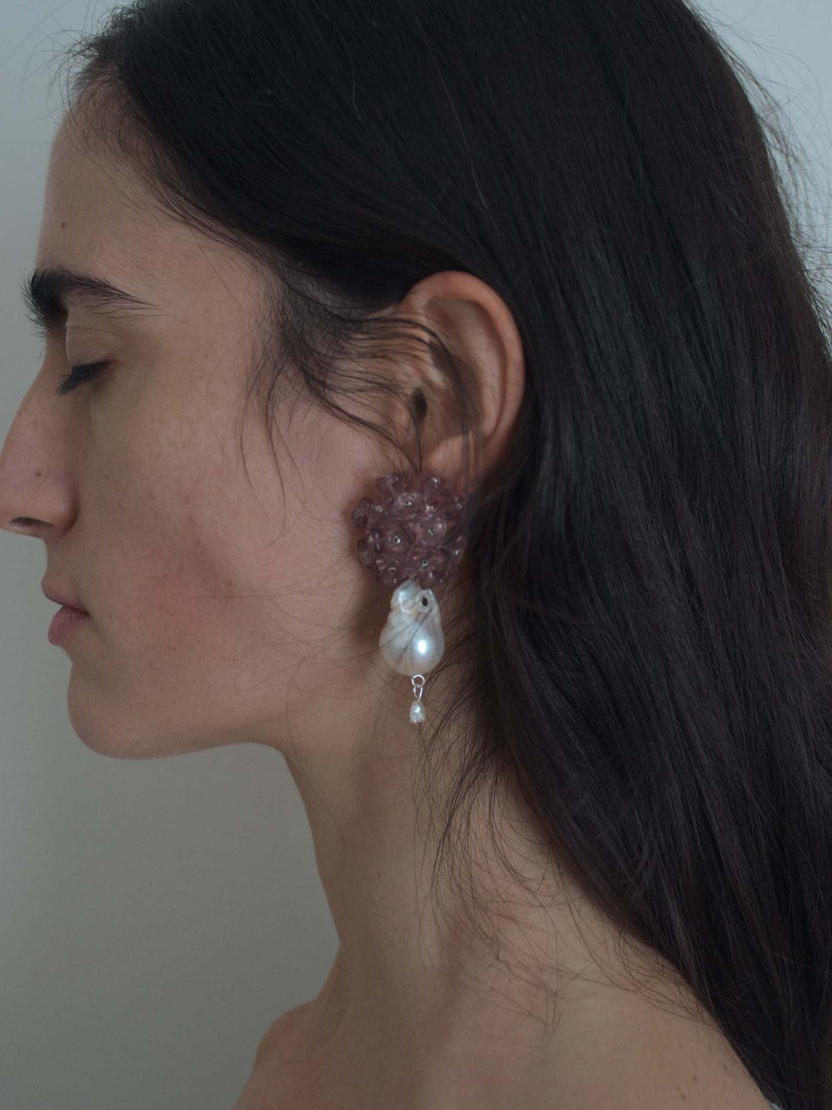 Blooming Pearl Lilac Earrings