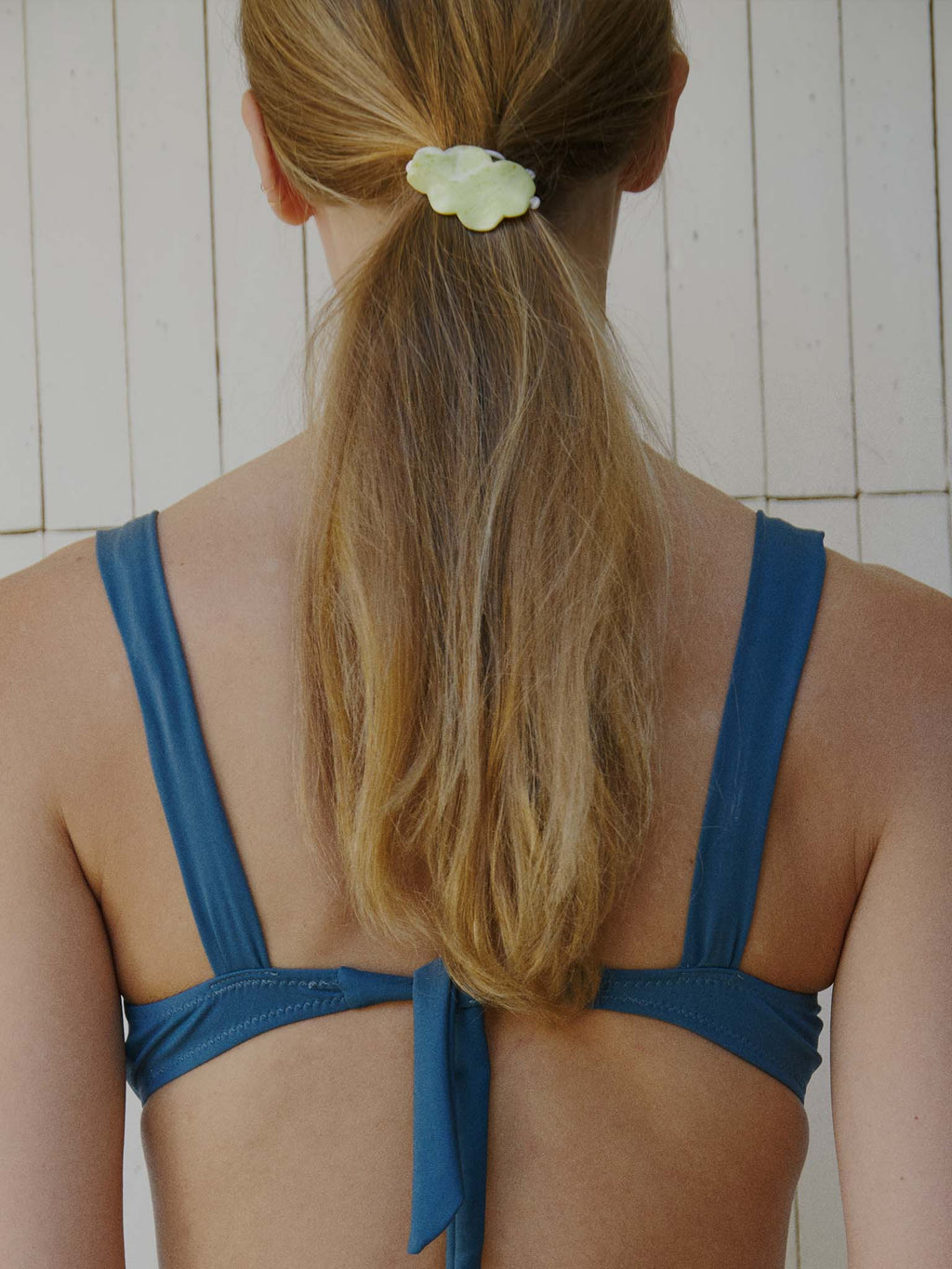 Idle Hair Tie in vintage jade — wearable as bracelet or hair accessory