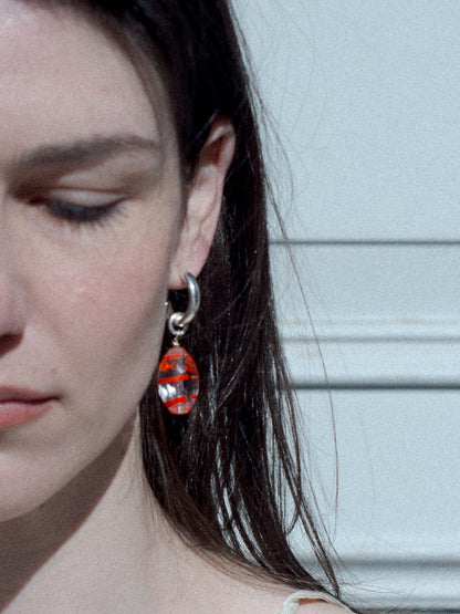 Prismatic Tangerine Hoops