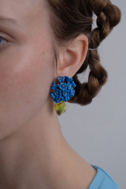Blooming Vintage Blue Earrings