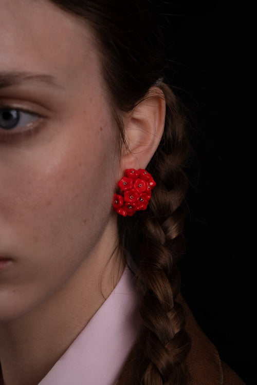 Blooming Red Earrings