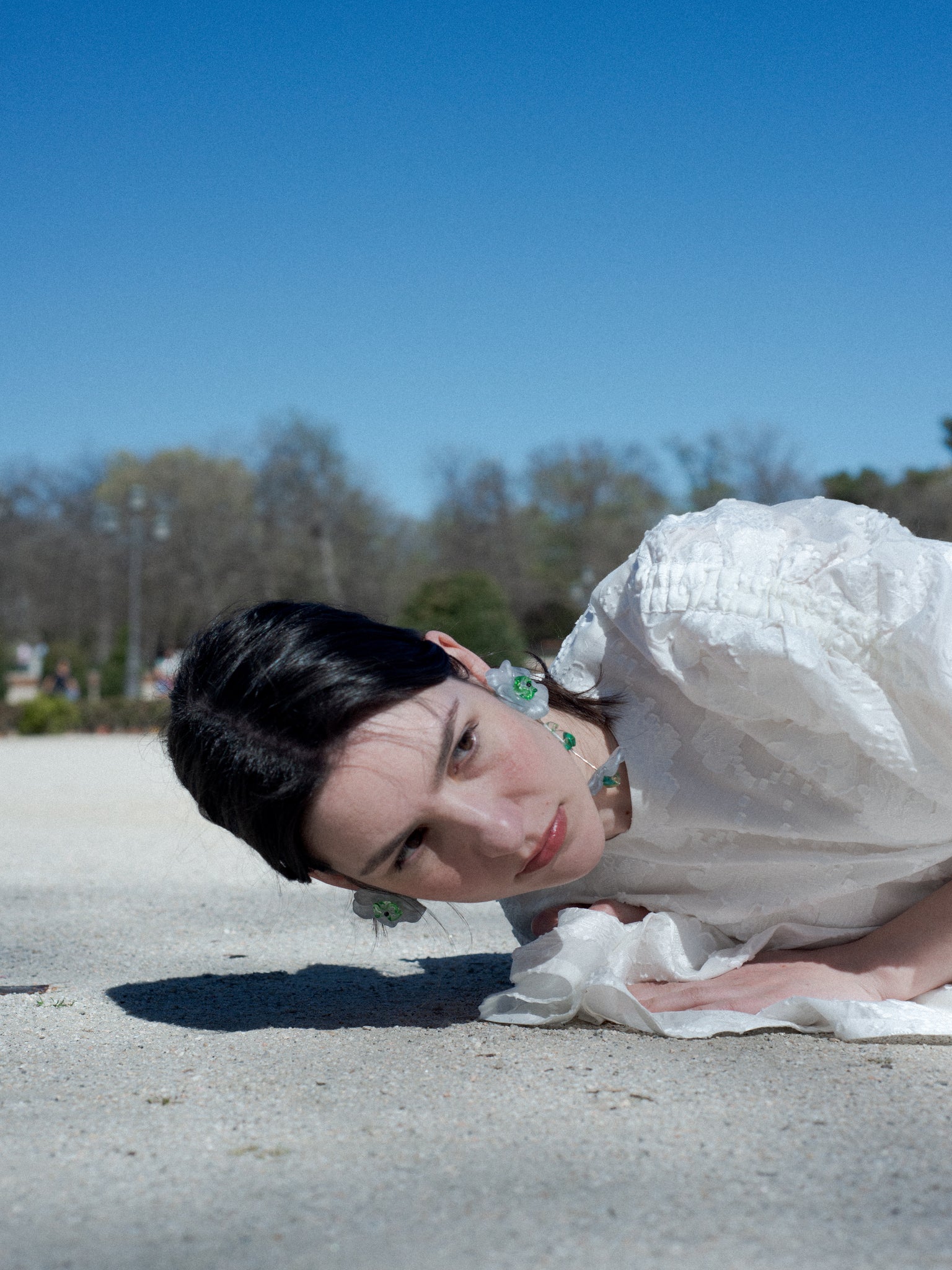 Lady of the Camelias Grey Earring