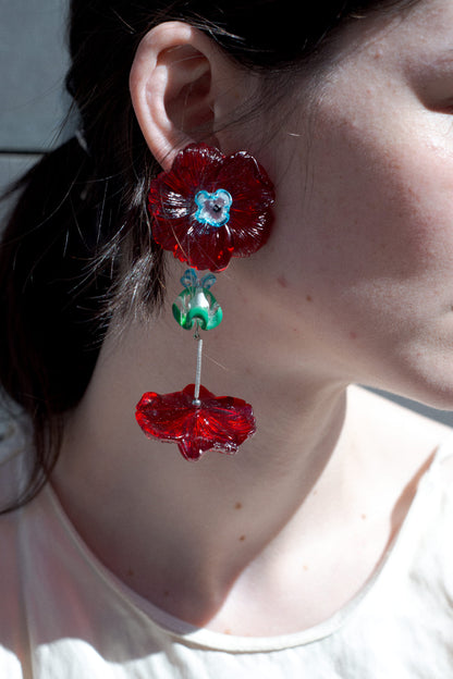 Lady of the Camelias Rouge Earring