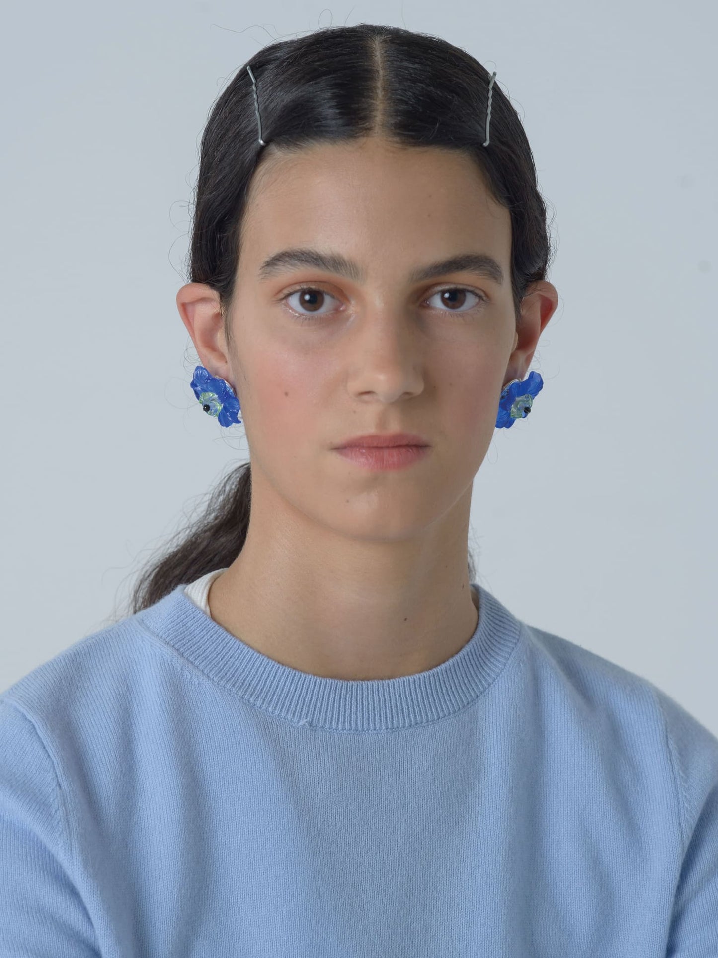Camelia Petit Blue Earrings
