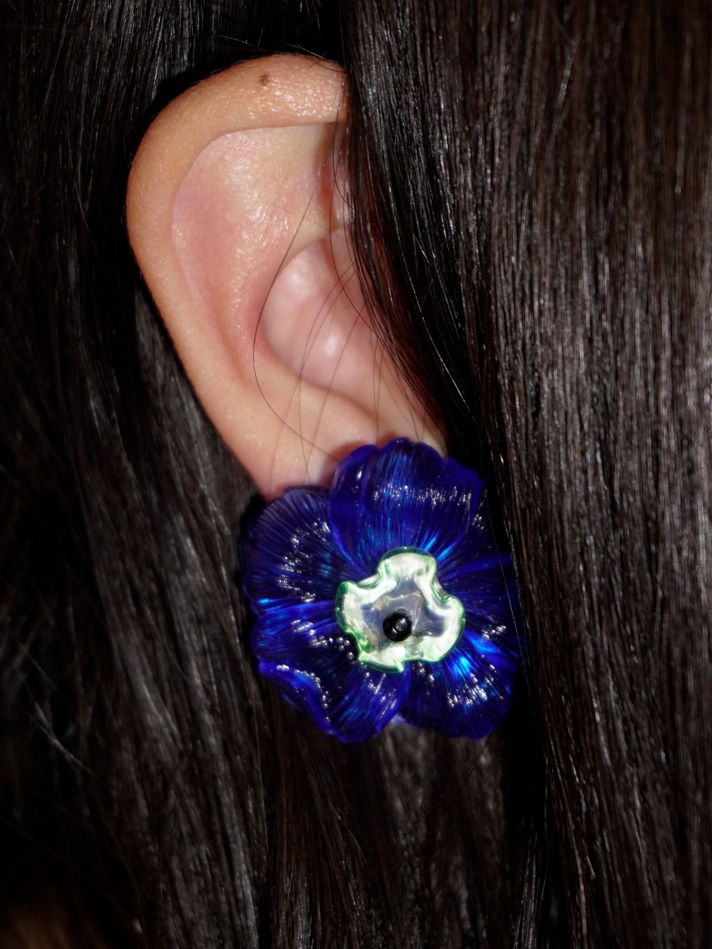 Camelia Petit Blue Earrings