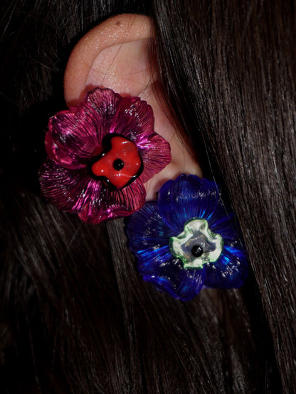 Camelia Petit Blue Earrings