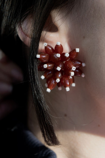 Clematides Simple Bordeaux Earrings