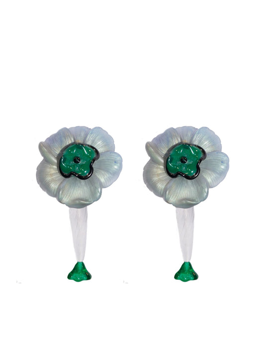 Flora Green Earrings