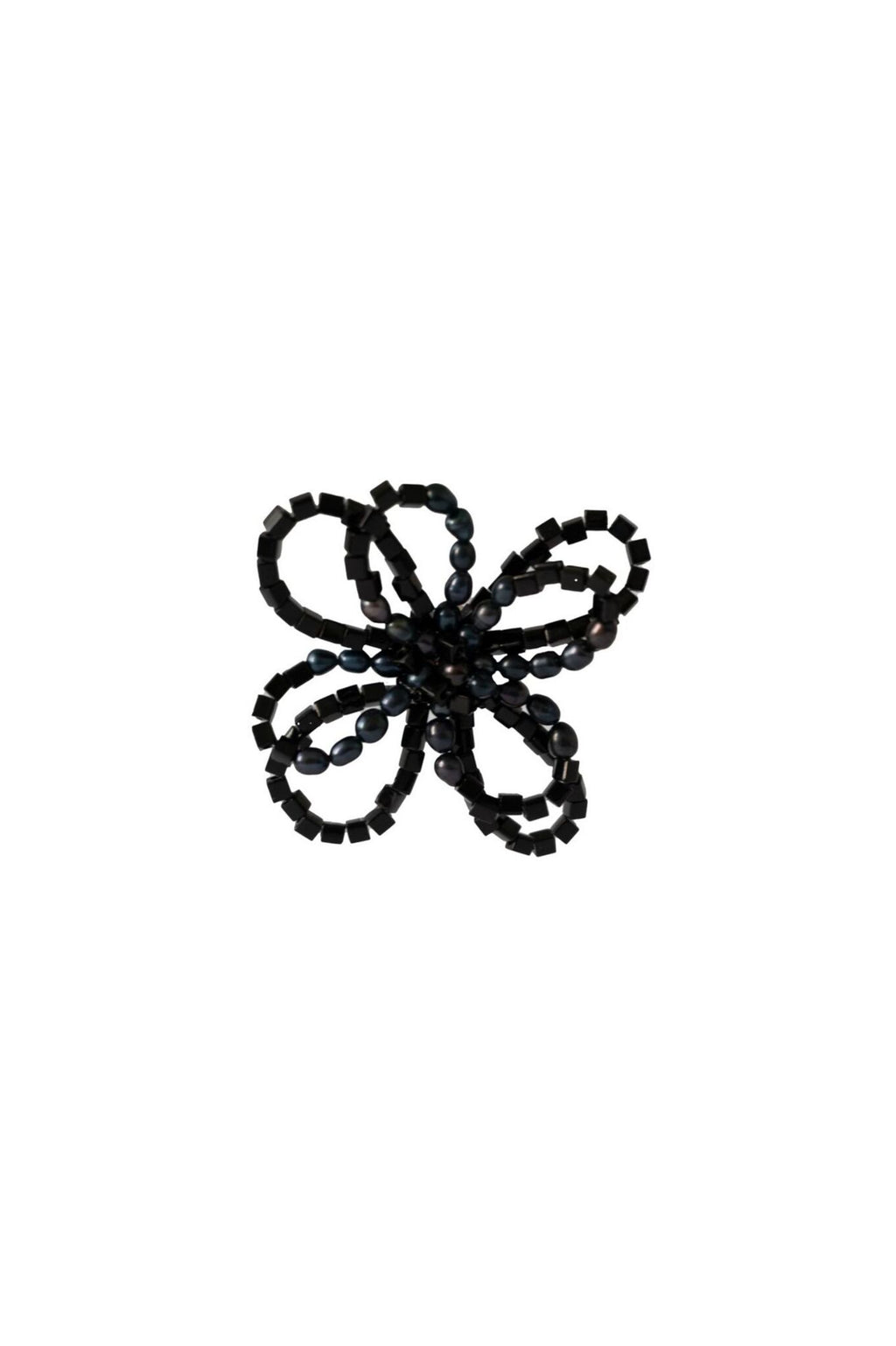 Flower Power Blue Pearl Earrings