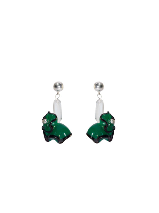Inner Bloom Dark Green Earrings