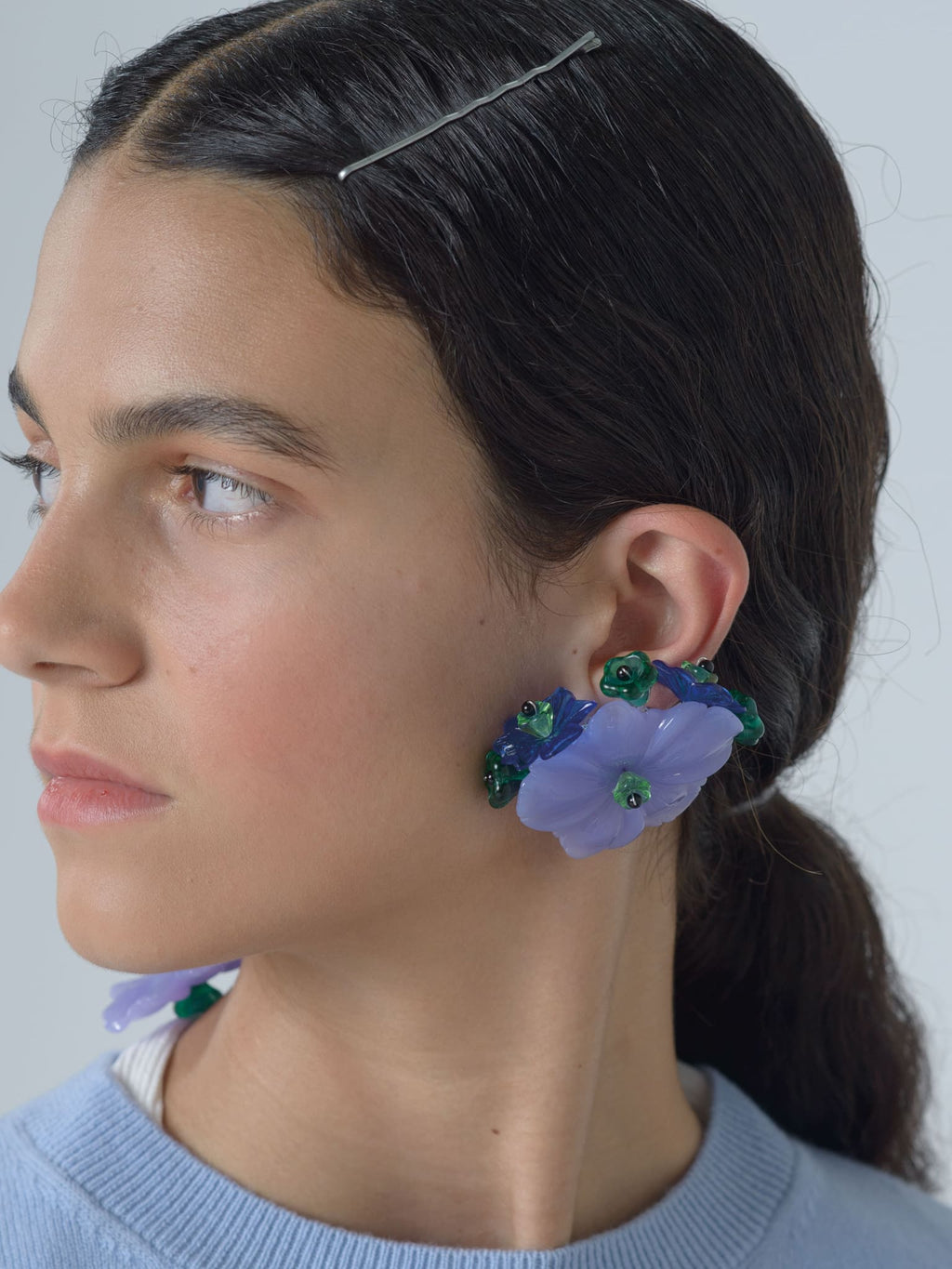 Iris Simple Lilac Earrings