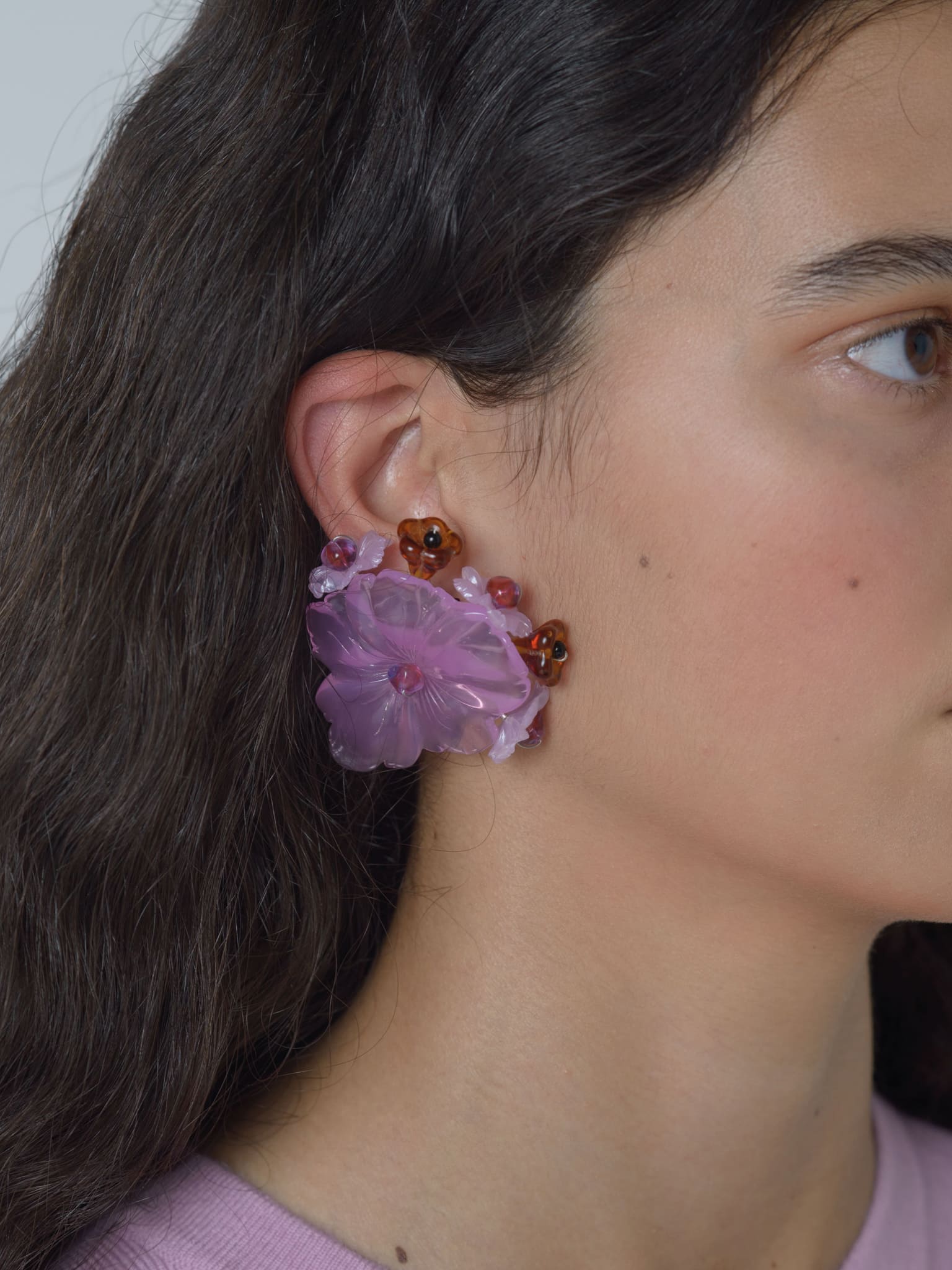 Iris Simple Pink Earrings