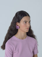 Iris Simple Pink Earrings