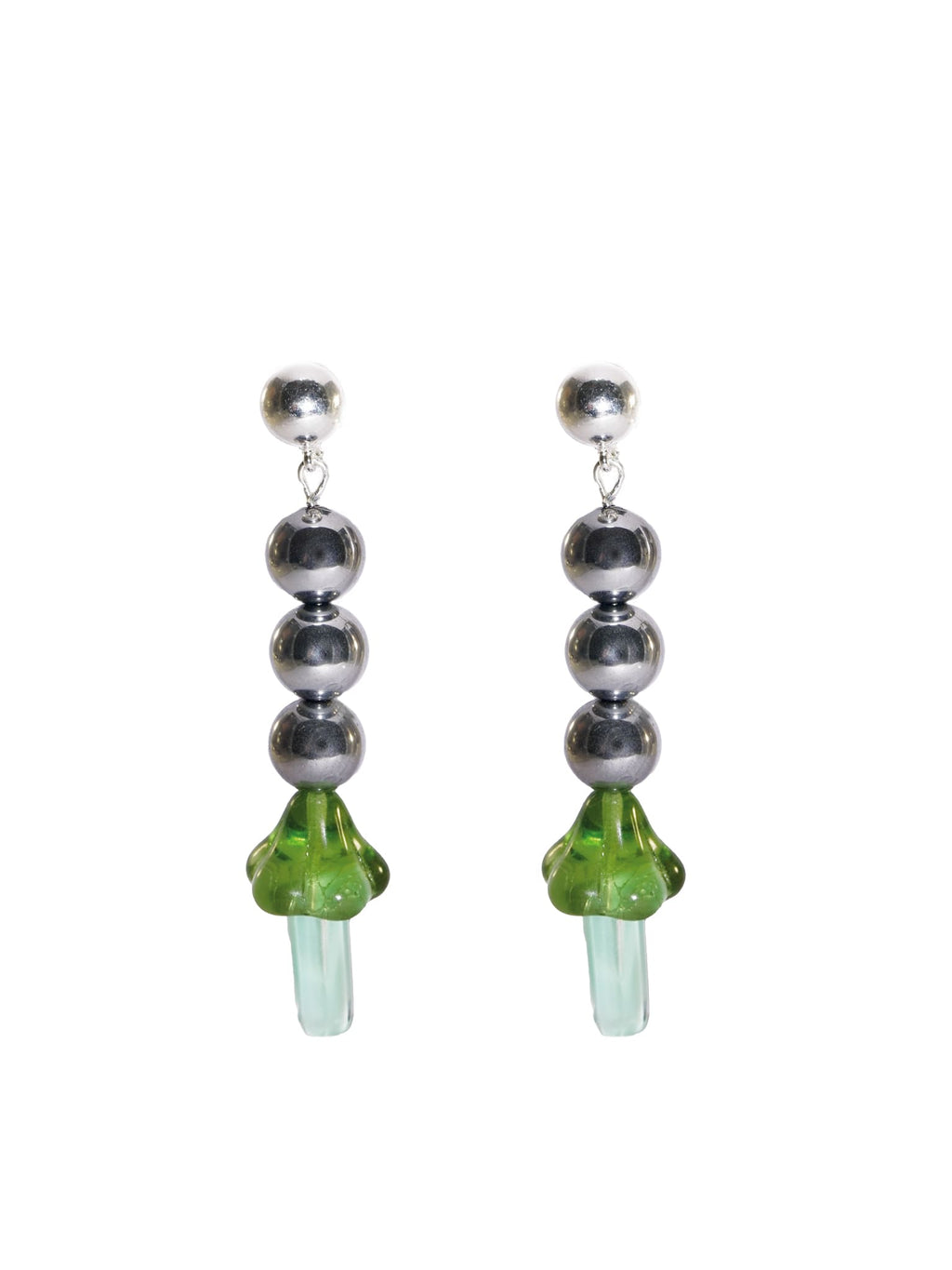 Magic Mushroom Green Earrings