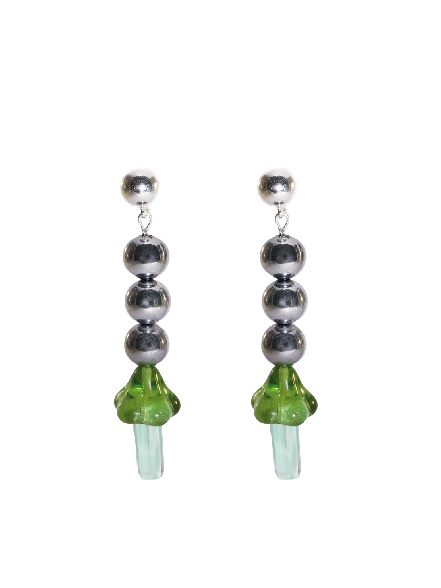 Magic Mushroom Green Earrings