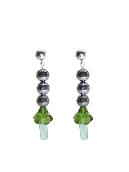 Magic Mushroom Green Earrings