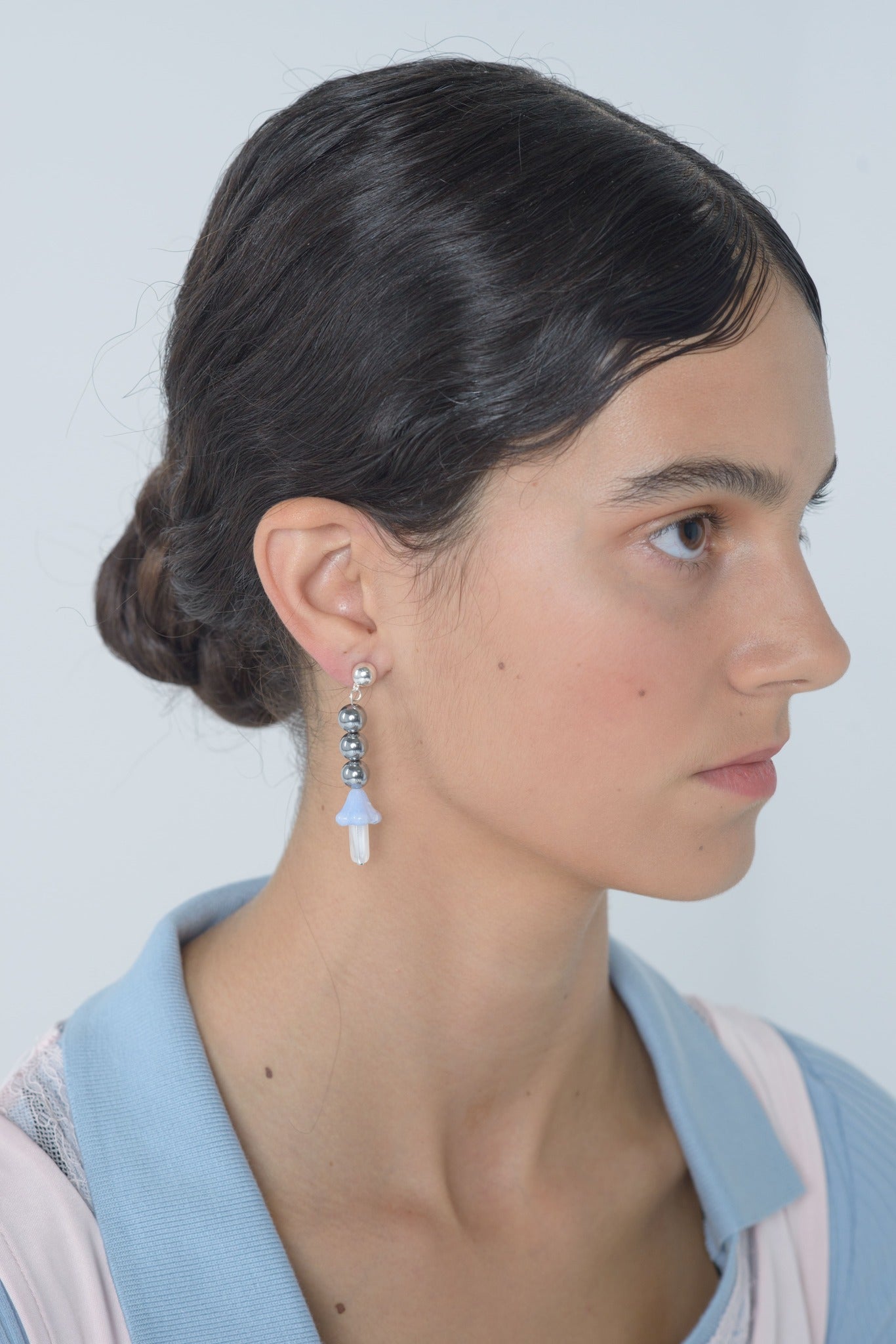 Magic Mushroom Light Blue Earrings
