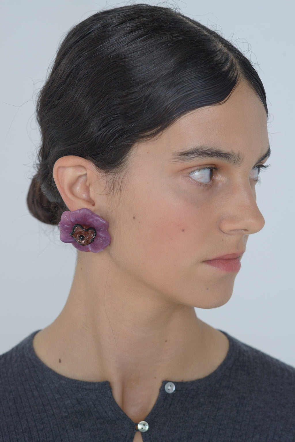 Camelia Purple Earrings
