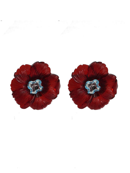 Camelia Rouge Earrings