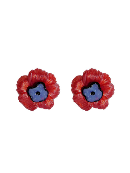Camelia Rouge Petite Earrings