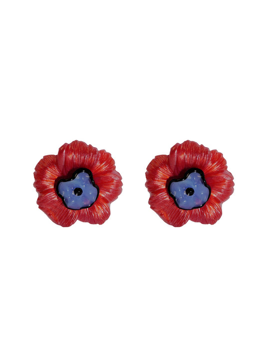 Camelia Rouge Petite Earrings