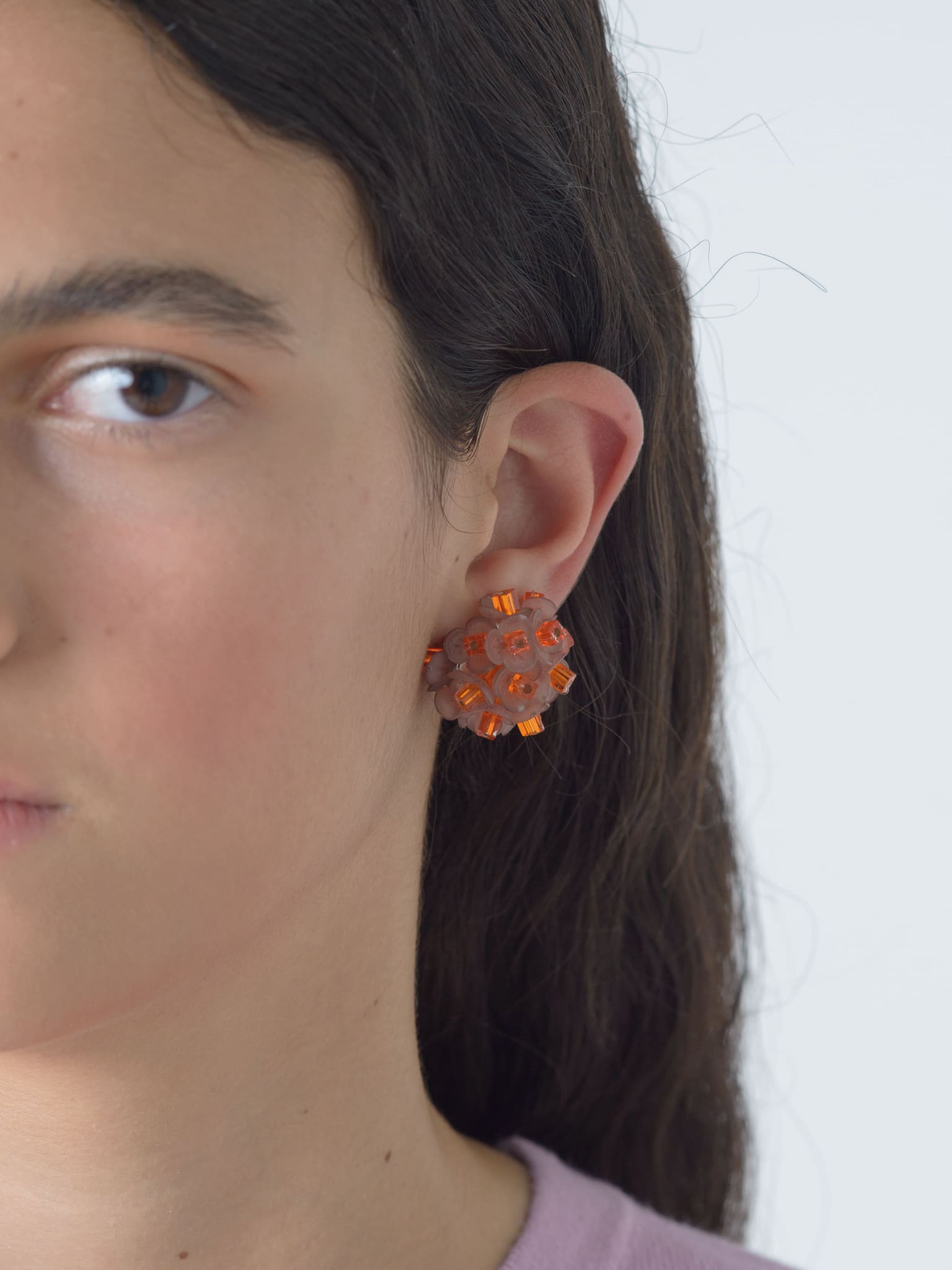 Sakura Simple Tangerine Earrings