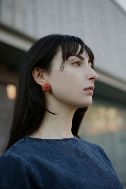 Sakura Simple Tangerine Earrings