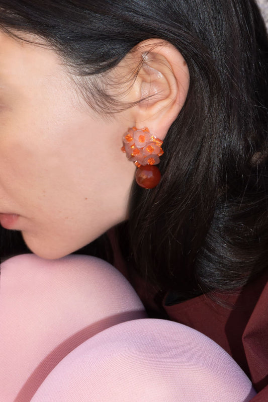 Sakura Tangerine Earrings