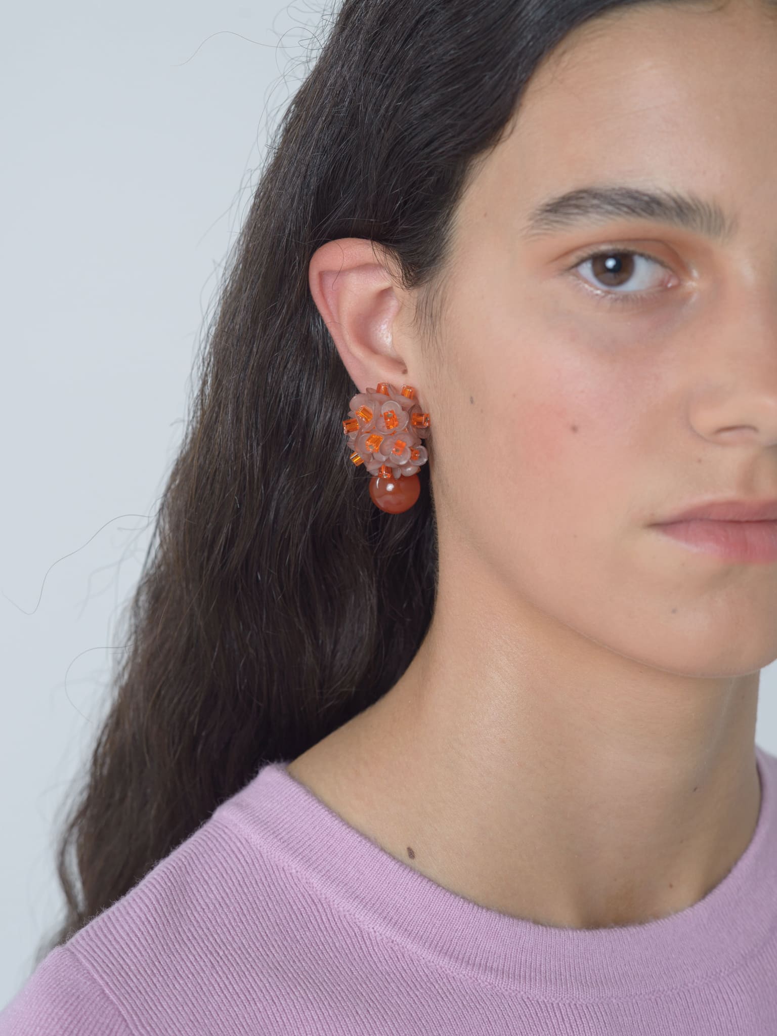 Sakura Tangerine Earrings